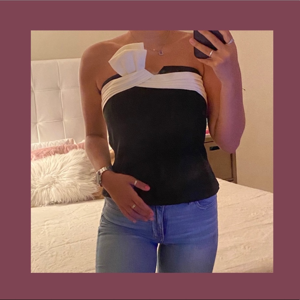 black & white dressy tube top !